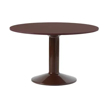 Midst mesa pedestal - Dark red linoleum-dark red, Ø120 cm - Muuto
