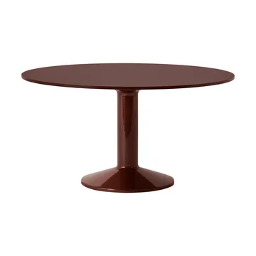 Midst mesa pedestal - Dark red linoleum-dark red, Ø140 cm - Muuto