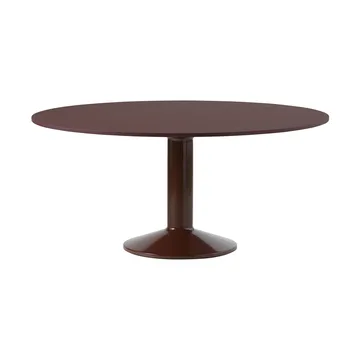 Midst mesa pedestal - Dark red linoleum-dark red, Ø160 cm - Muuto
