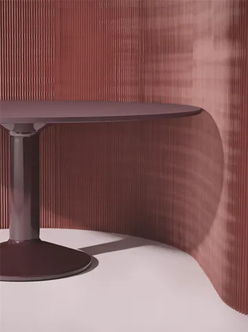 Midst mesa pedestal - Dark red linoleum-dark red, Ø160 cm - Muuto