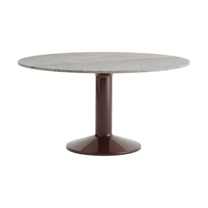 Midst mesa pedestal - Mármore cinzento-vermelho escuro, Ø140 cm - Muuto