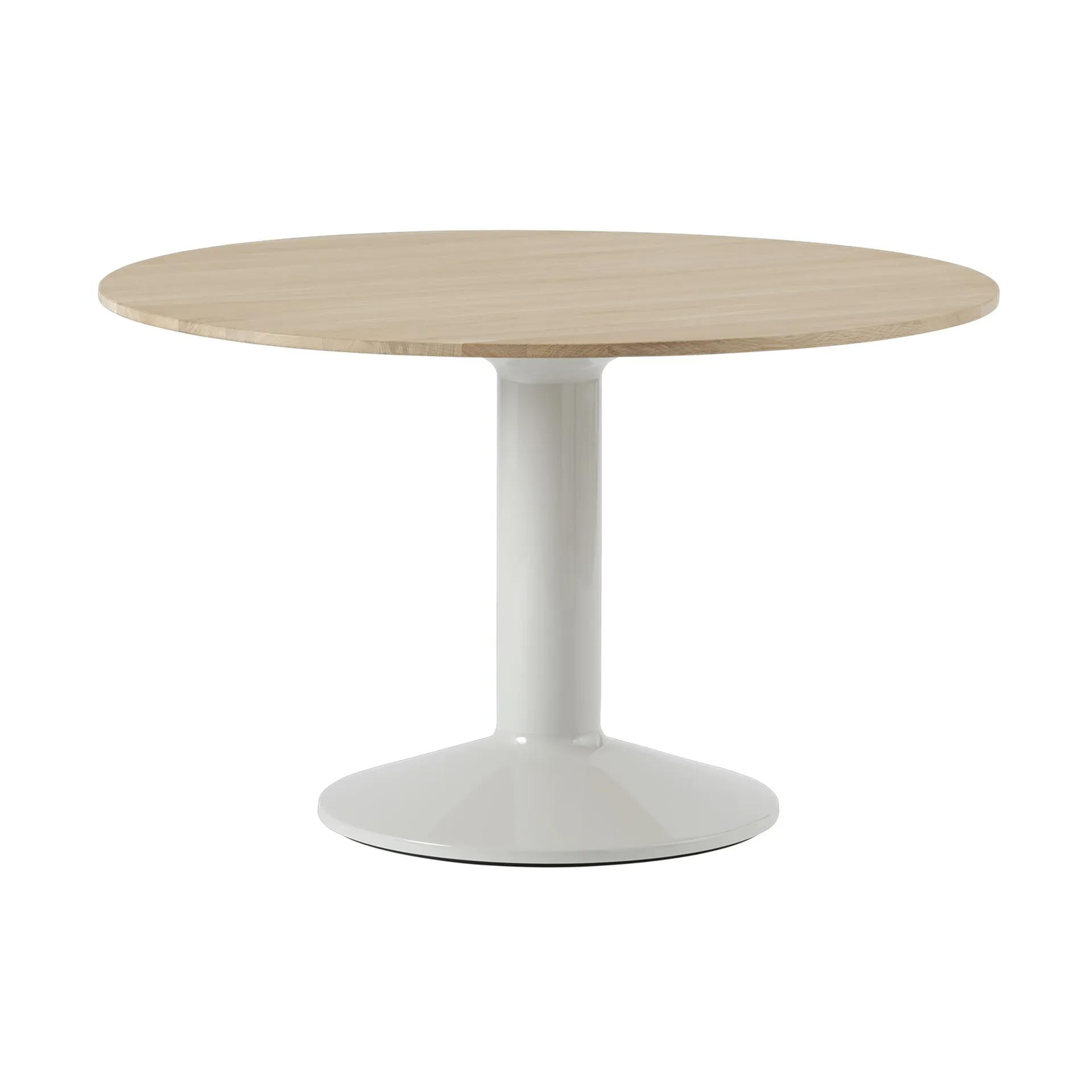 Midst mesa pedestal, Oiled oak-grey, Ø120 cm Muuto