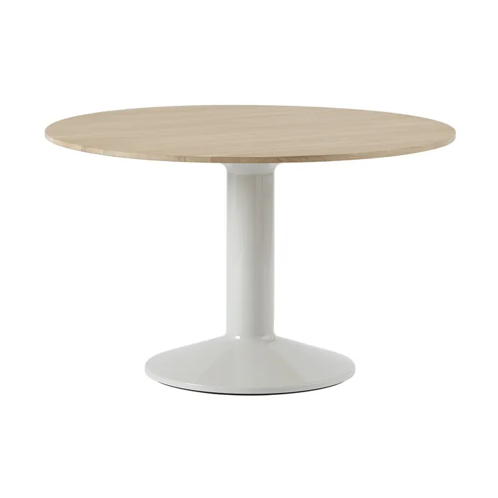 Midst mesa pedestal - Oiled oak-grey, Ø120 cm - Muuto