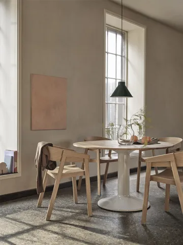 Midst mesa pedestal - Oiled oak-grey, Ø120 cm - Muuto