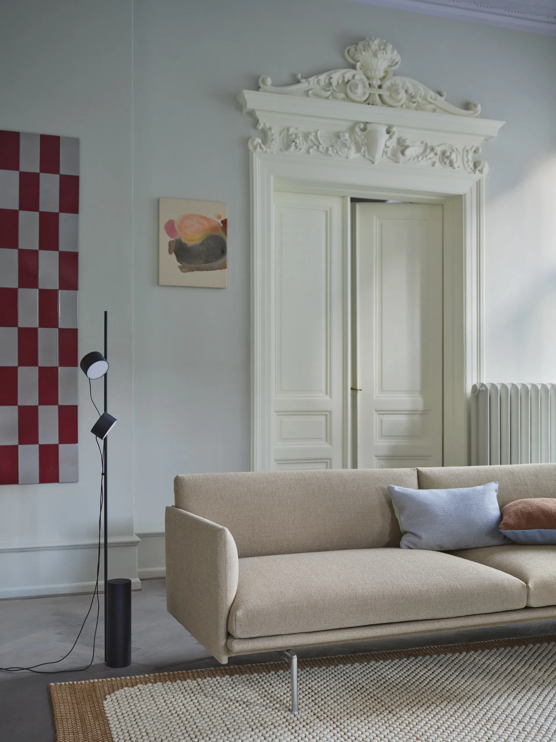 Mingle almofada 35x55 cm, Cobre Marrom-Azul claro Muuto