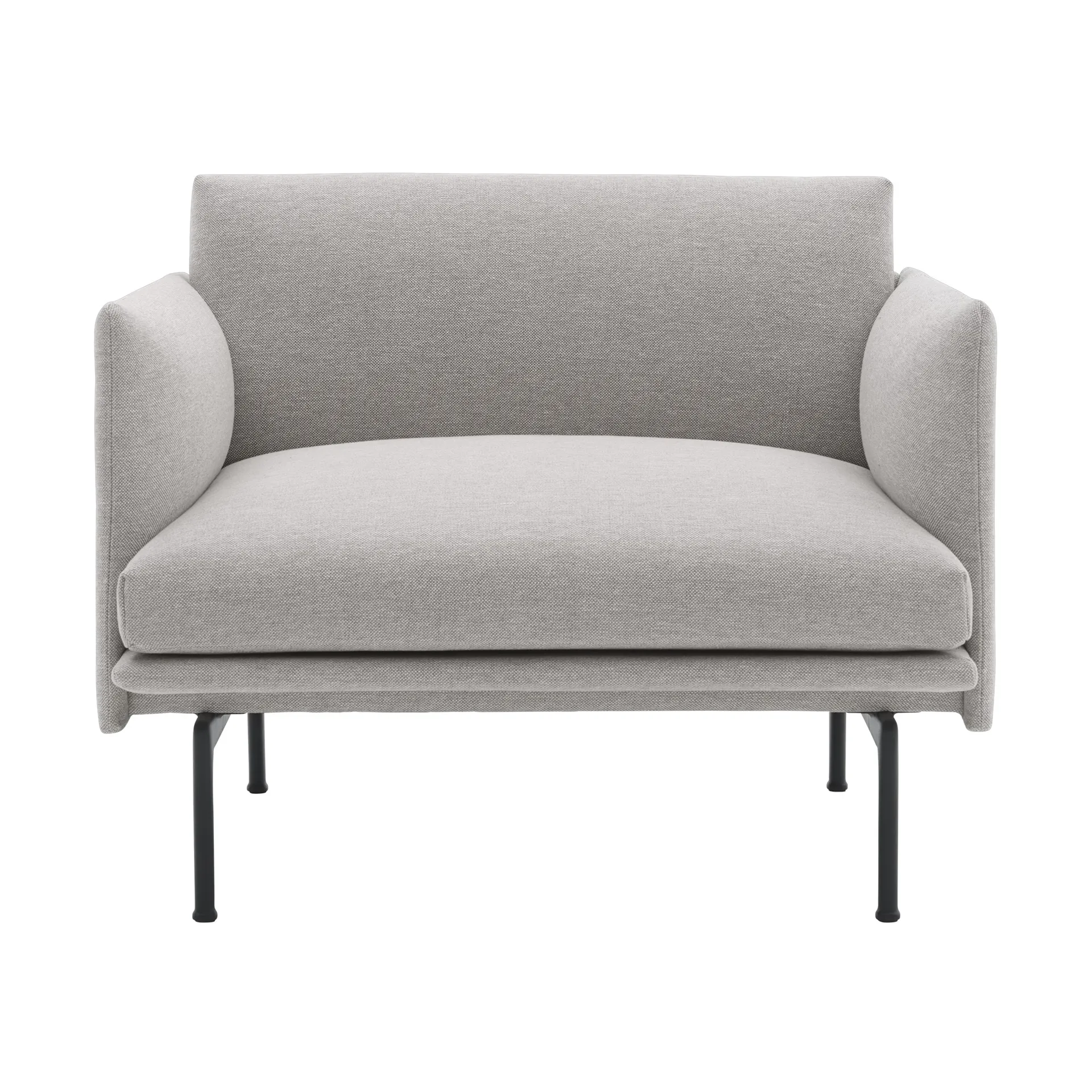 Outline poltrona.tecido, Clay 12-Preto Muuto