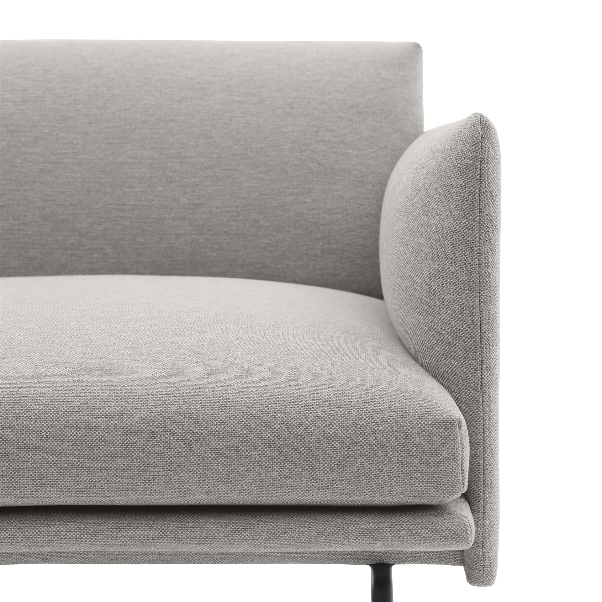 Outline poltrona.tecido, Clay 12-Preto Muuto