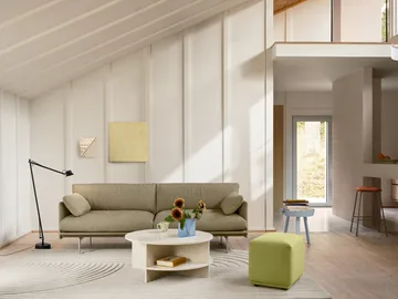 Outline Soft sofá - Clay 15-pernas de alumínio, 3 lugares - Muuto