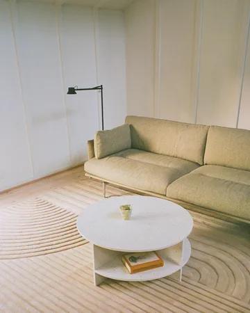 Outline Soft sofá - Clay 15-pernas de alumínio, 3 lugares - Muuto