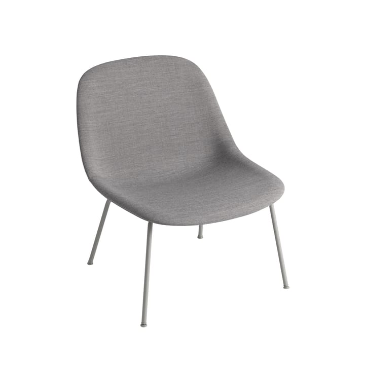 Poltrona com pernas de aço Fiber lounge - Remix 133-cinzento - Muuto