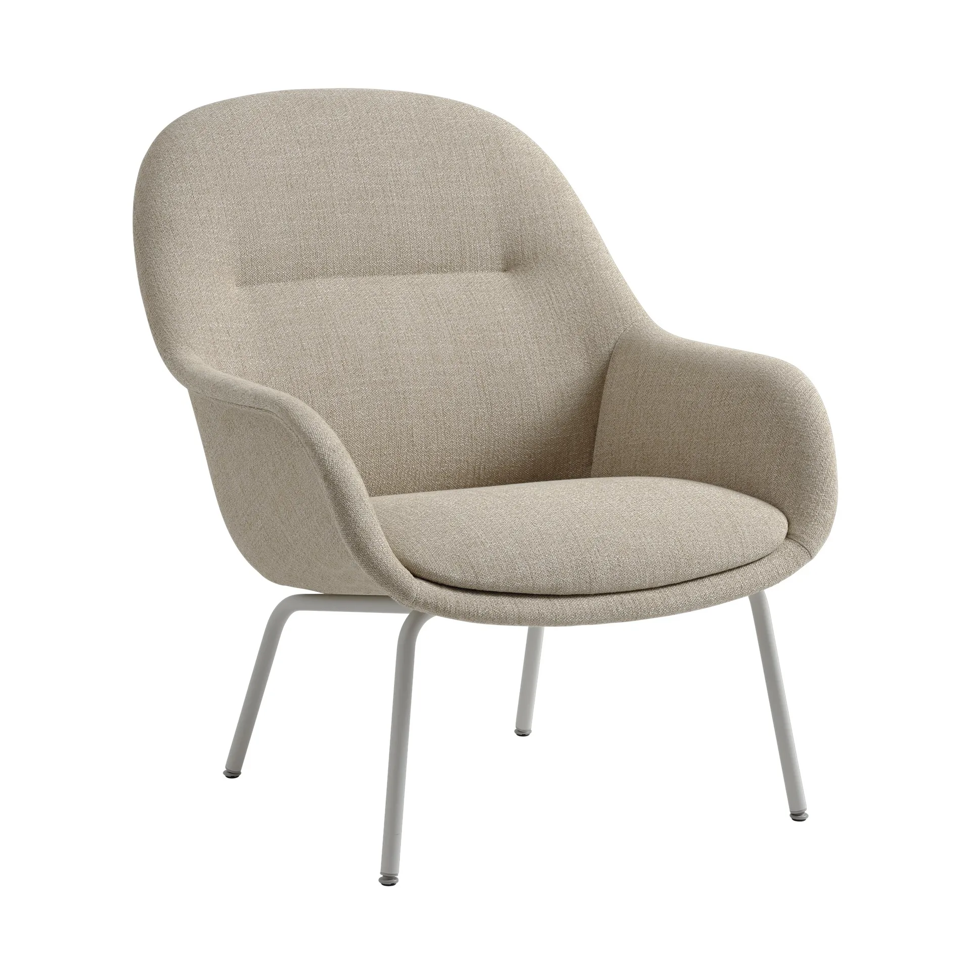 Poltrona Fiber Lounge com pernas em aço, Ecriture 240-grey Muuto