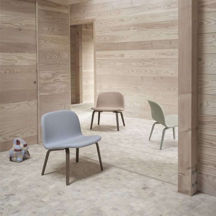 Poltrona Lounge estofada Visu, Twill Weave 160-preto Muuto