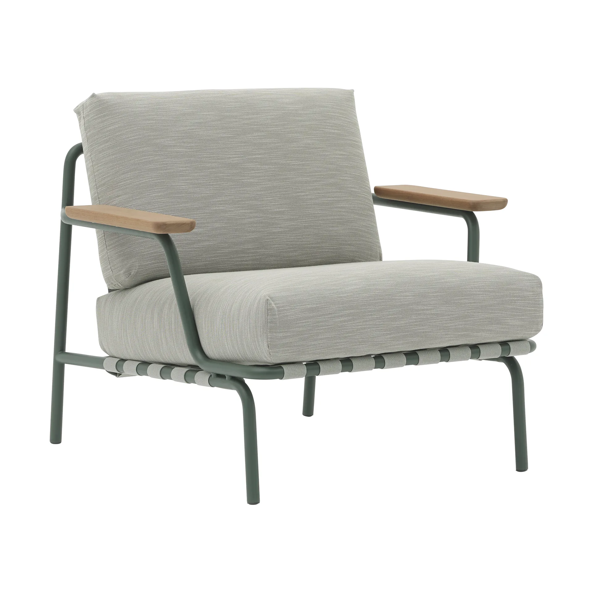 Poltrona lounge Settle Lounge Chair, Ribbed Weave 2 Dark green Muuto