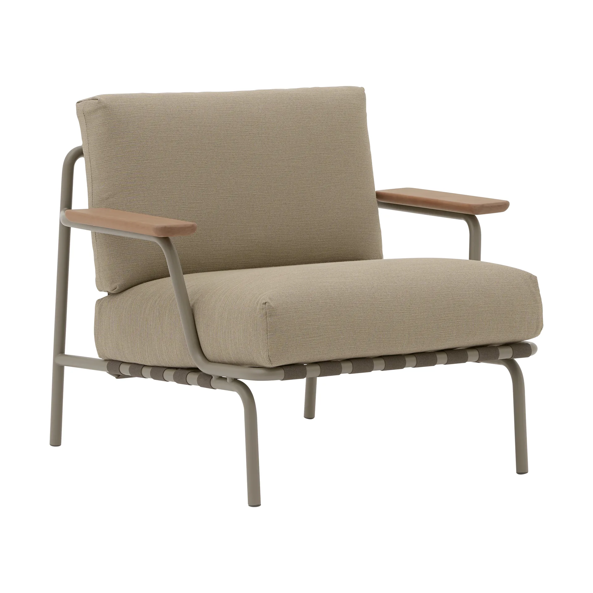 Poltrona lounge Settle Lounge Chair, Ribbed Weave 5 Taupe Muuto