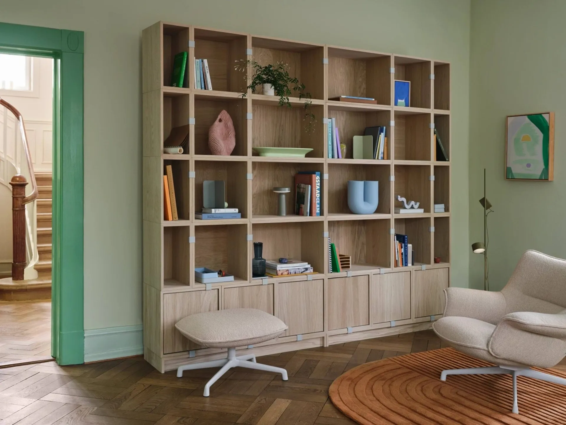 Prateleiras modulares, pequenas Stacked 2.0, carvalho Muuto