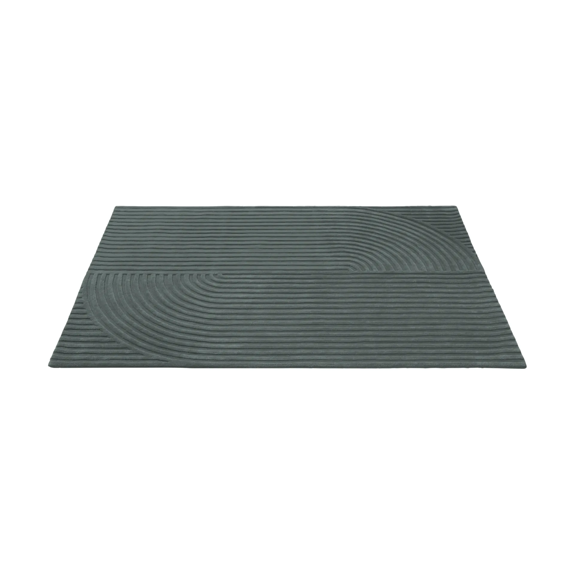 Relevo Rug Quattro tapete de lã, Dark green, 170x240 cm Muuto