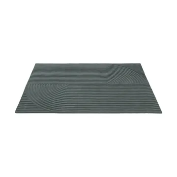 Relevo Rug Quattro tapete de lã - Dark green, 170x240 cm - Muuto
