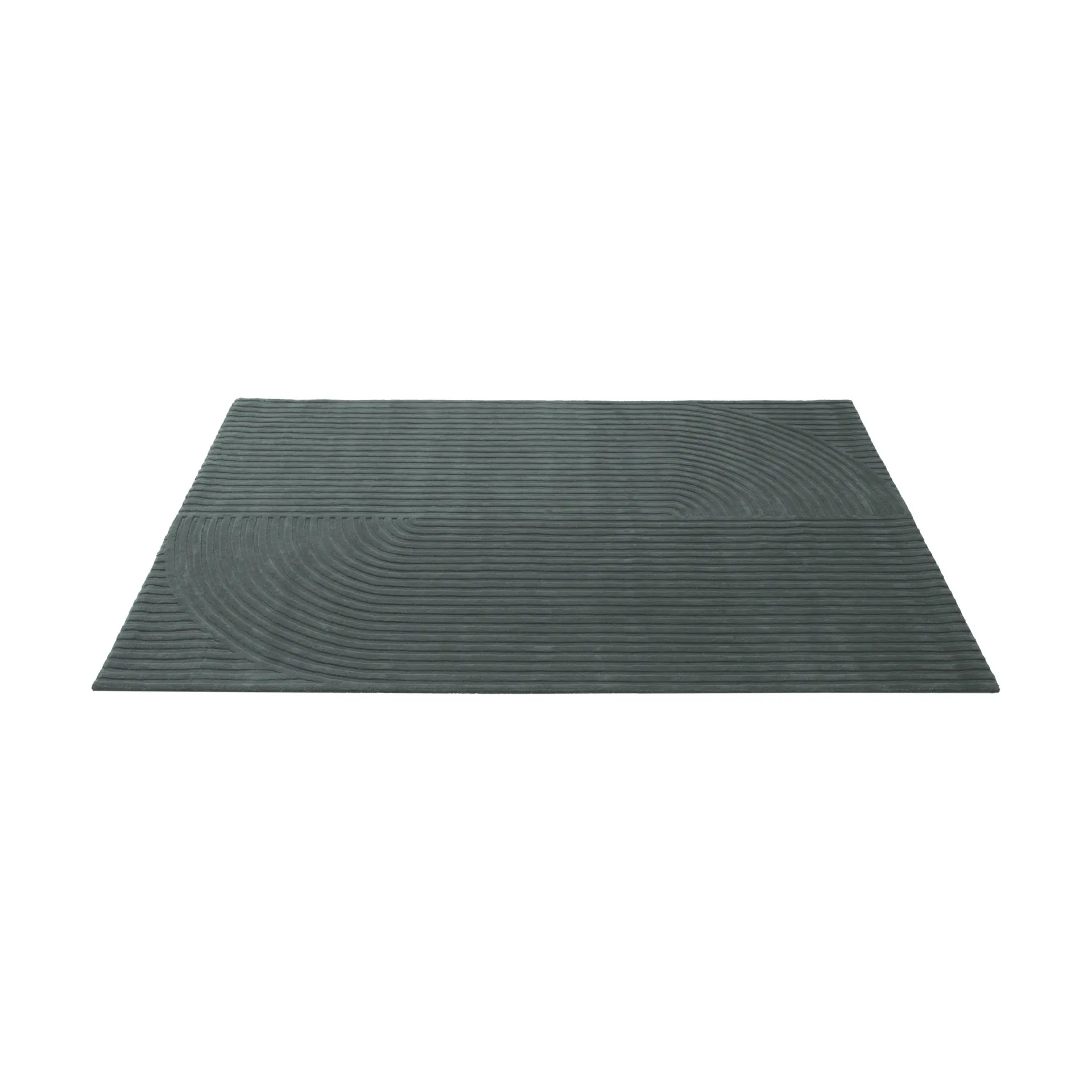 Relevo Rug Quattro tapete de lã, Dark green, 200x300 cm Muuto