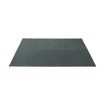Relevo Rug Quattro tapete de lã - Dark green, 200x300 cm - Muuto