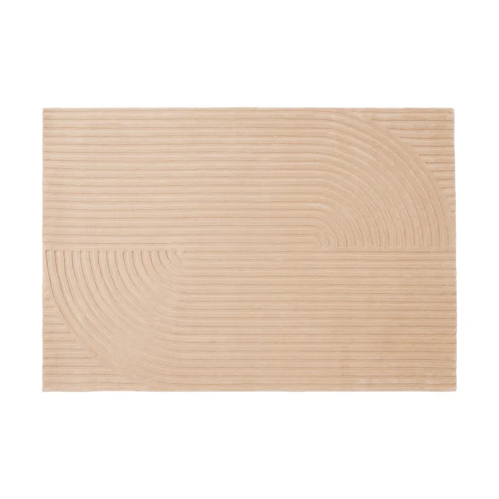 Relevo Rug Quattro tapete de lã - Light rose, 170x240 cm - Muuto