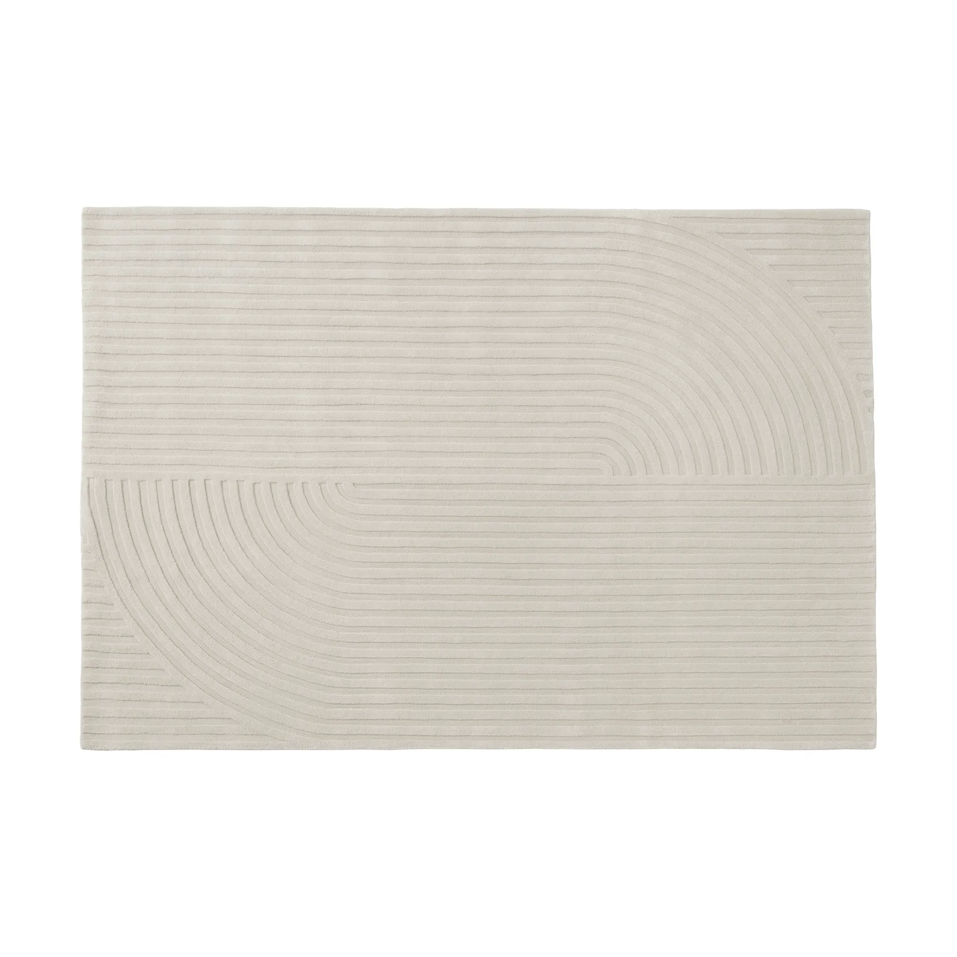 Relevo Rug Quattro tapete de lã, Off white, 170x240 cm Muuto