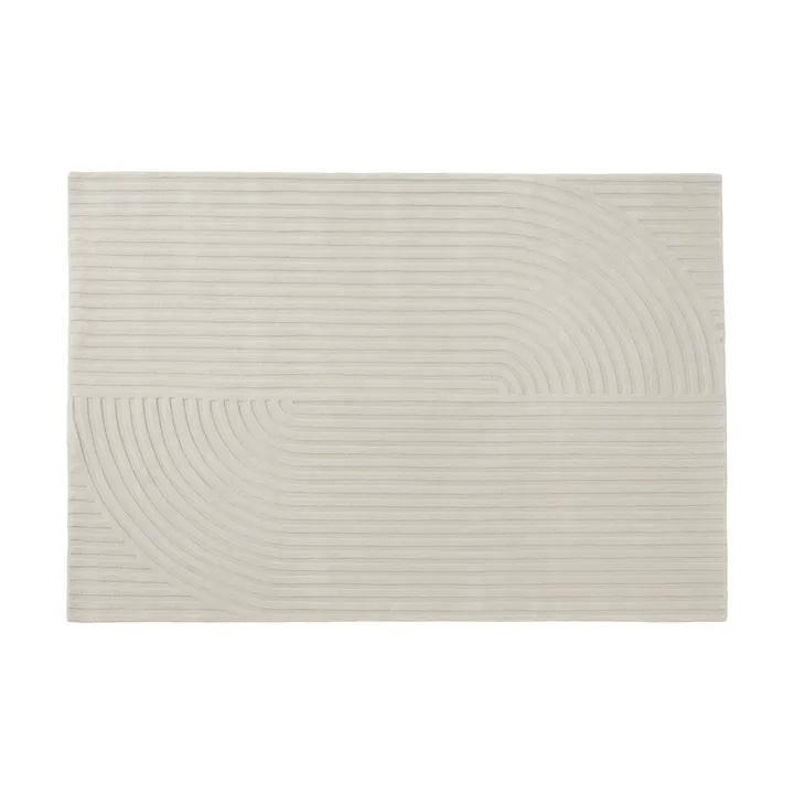 Relevo Rug Quattro tapete de lã - Off white, 170x240 cm - Muuto
