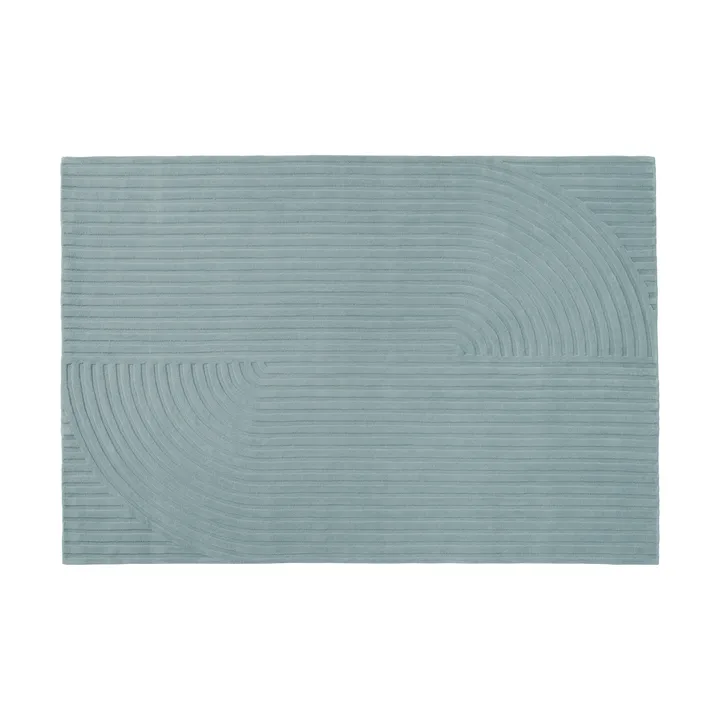 Relevo Rug Quattro tapete de lã - Sage green, 170x240 cm - Muuto