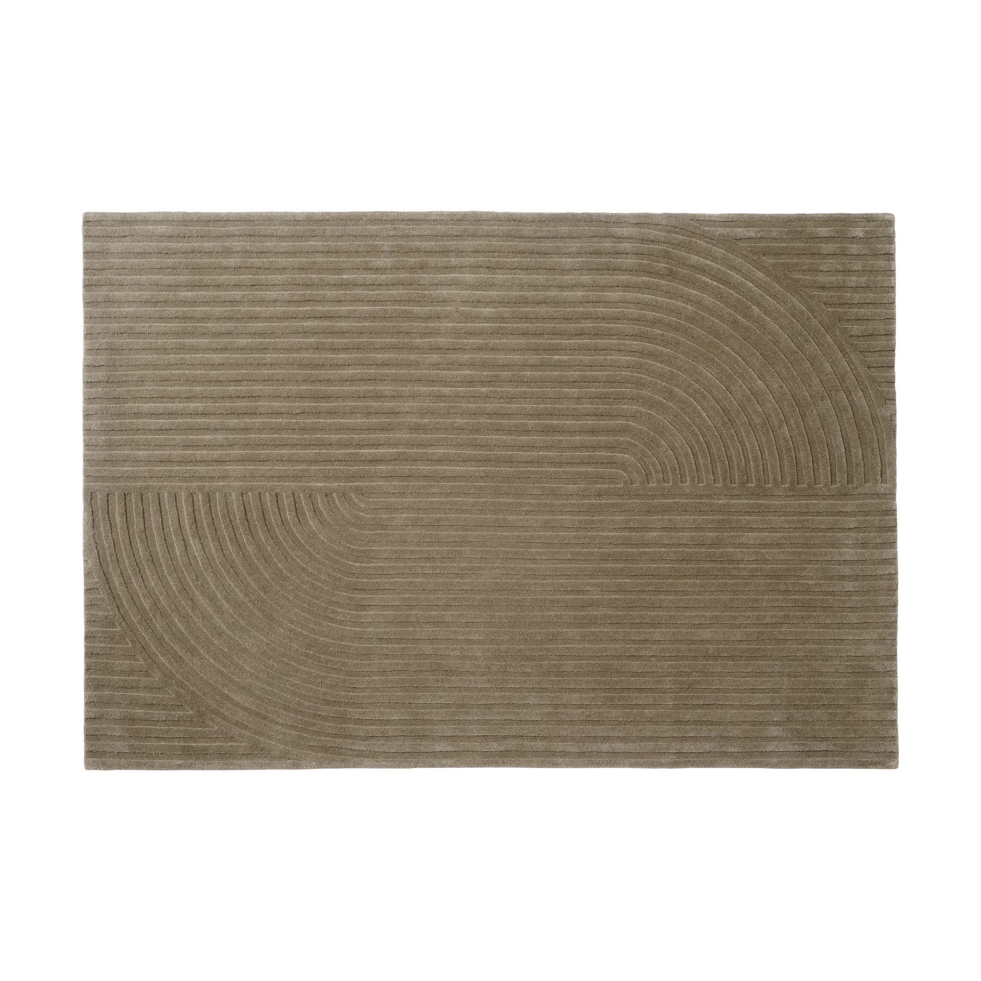 Relevo Rug Quattro tapete de lã, Taupe, 170x240 cm Muuto
