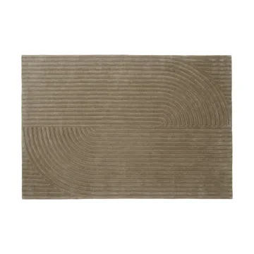 Relevo Rug Quattro tapete de lã - Taupe, 170x240 cm - Muuto