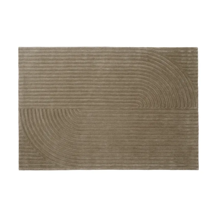Relevo Rug Quattro tapete de lã - Taupe, 170x240 cm - Muuto