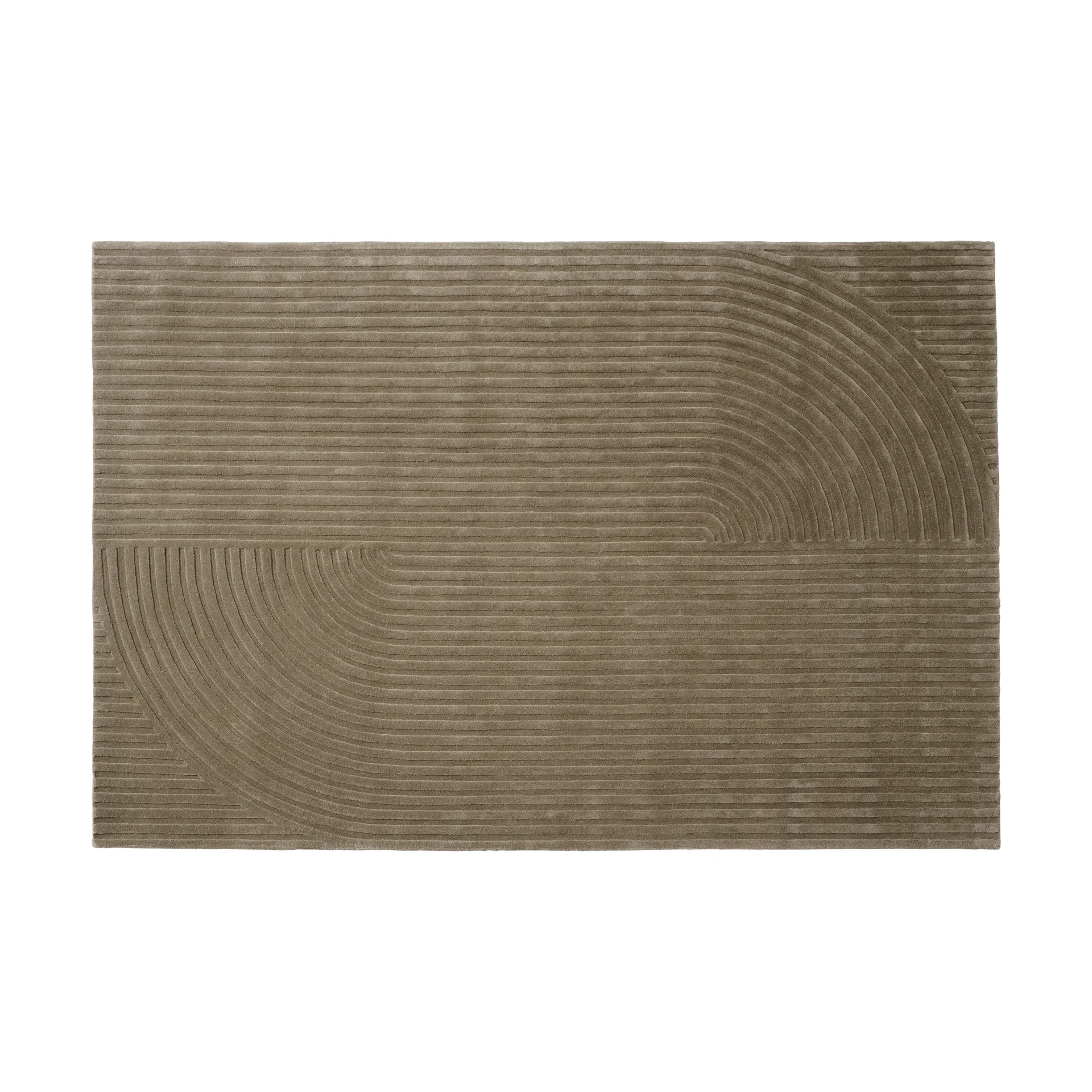Relevo Rug Quattro tapete de lã, Taupe, 200x300 cm Muuto