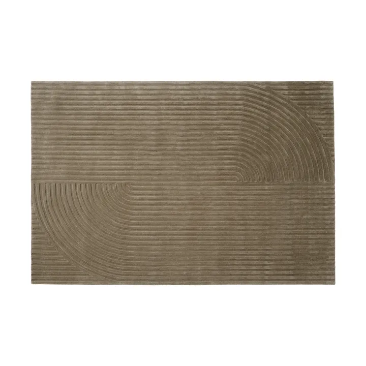 Relevo Rug Quattro tapete de lã - Taupe, 200x300 cm - Muuto