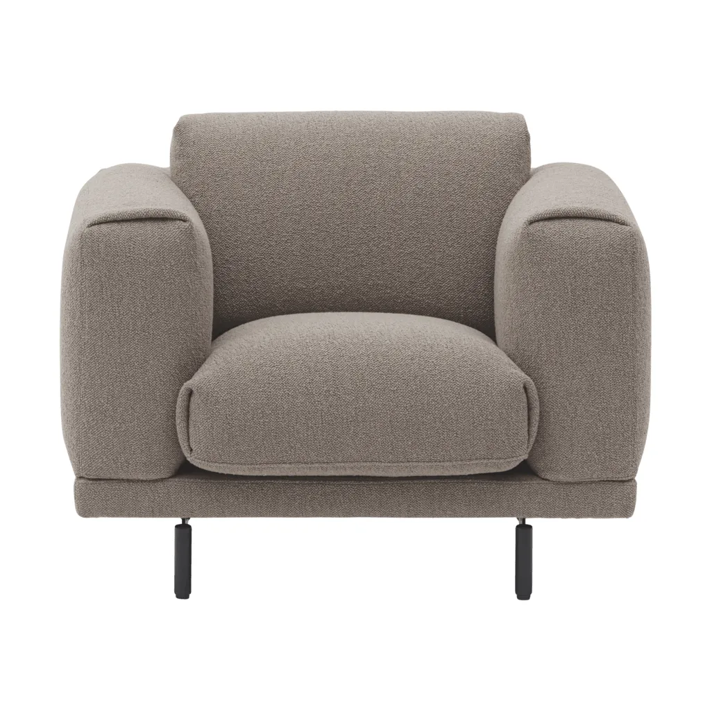 Rest Lounge Chair cadeira lounge, Hearth 6-pernas pretas Muuto