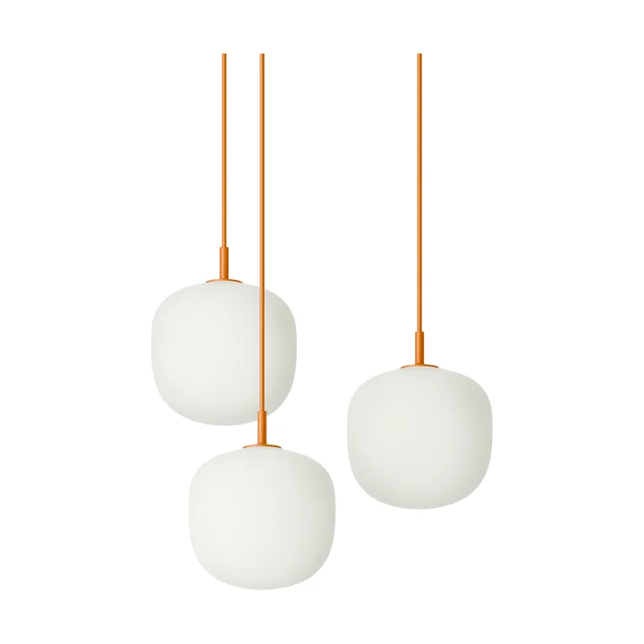Rime Pendant Cluster 3 candeeiro suspenso - Laranja, Ø18 cm - Muuto