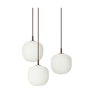 Rime Pendant Cluster 3 candeeiro suspenso - Vermelho profundo, Ø18 cm - Muuto