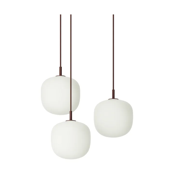 Rime Pendant Cluster 3 candeeiro suspenso - Vermelho profundo, Ø18 cm - Muuto