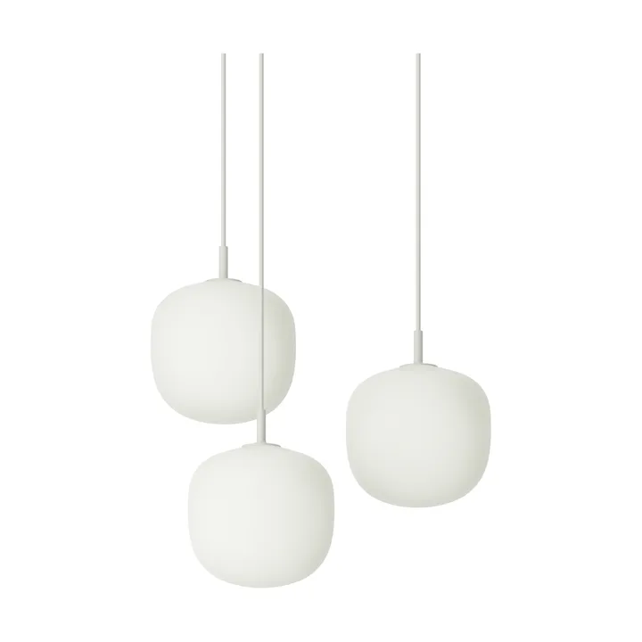 Rime Pendant Cluster 3 candeeiro suspenso - White, Ø18 cm - Muuto