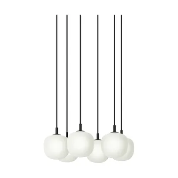 Rime Pendant Cluster 6 candeeiro suspenso - Black, Ø12 cm - Muuto