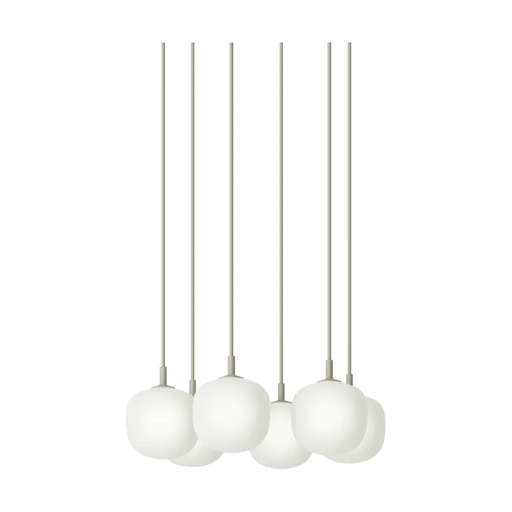 Rime Pendant Cluster 6 candeeiro suspenso - Grey, Ø12 cm - Muuto