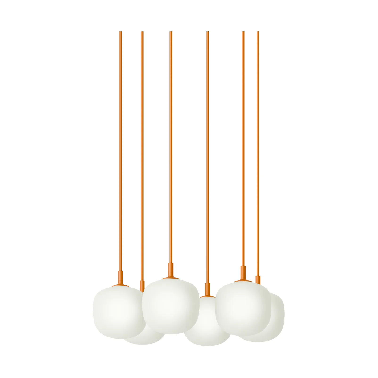 Rime Pendant Cluster 6 candeeiro suspenso, Laranja, Ø12 cm Muuto