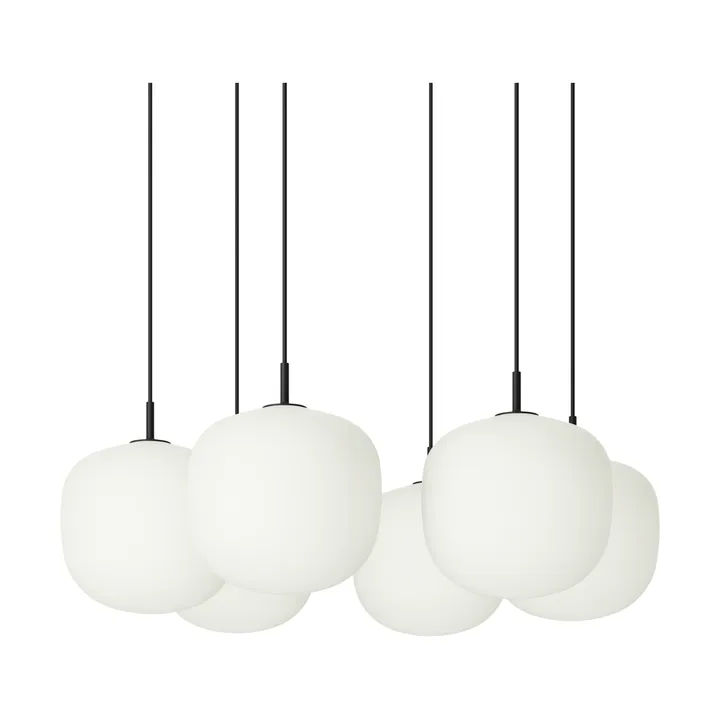 Rime Pendant Cluster 6 candeeiro suspenso - Preto, Ø25 cm - Muuto