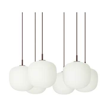 Rime Pendant Cluster 6 candeeiro suspenso - Vermelho escuro, Ø25 cm - Muuto