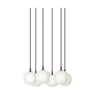 Rime Pendant Cluster 6 candeeiro suspenso - Vermelho profundo, Ø12 cm - Muuto