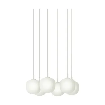 Rime Pendant Cluster 6 candeeiro suspenso - White, Ø12 cm - Muuto
