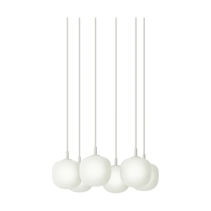 Rime Pendant Cluster 6 candeeiro suspenso - White, Ø12 cm - Muuto