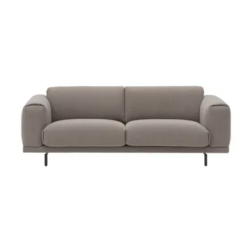 Sofá Rest - Sofá de 3 lugares, Hearth 6 cinzento-pés pretos - Muuto