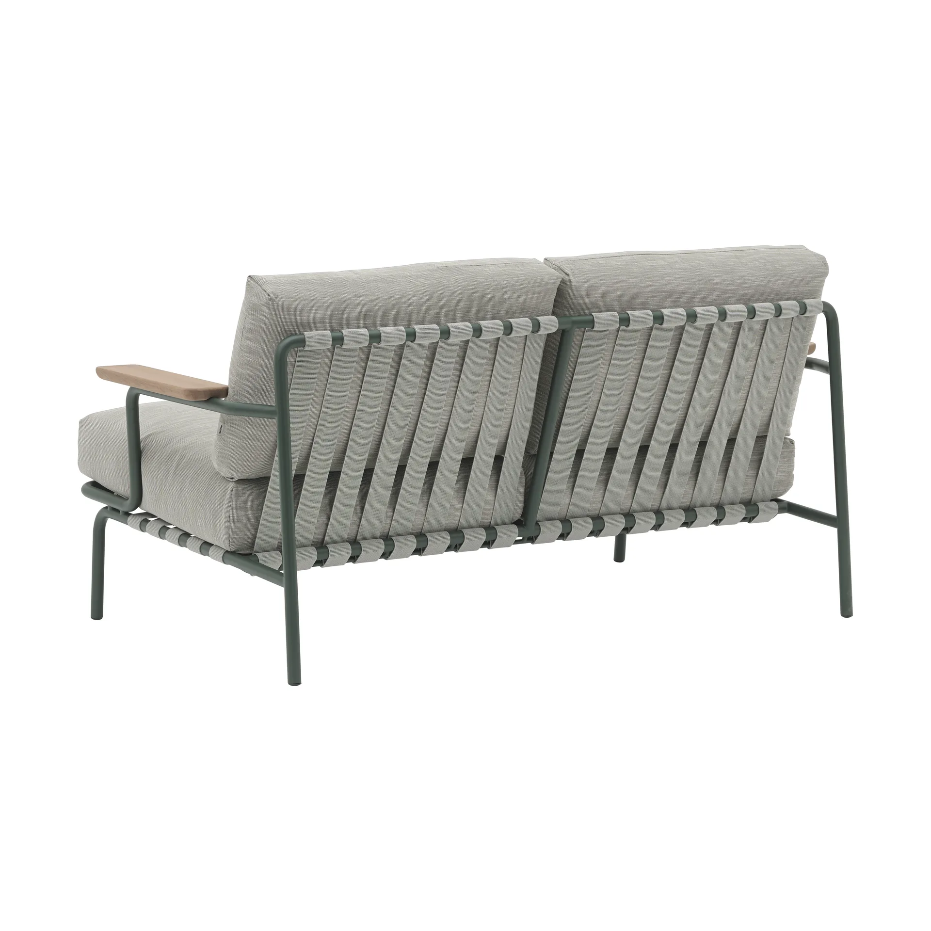 Sofá Settle 2 lugares, Ribbed Weave 2 Dark green Muuto