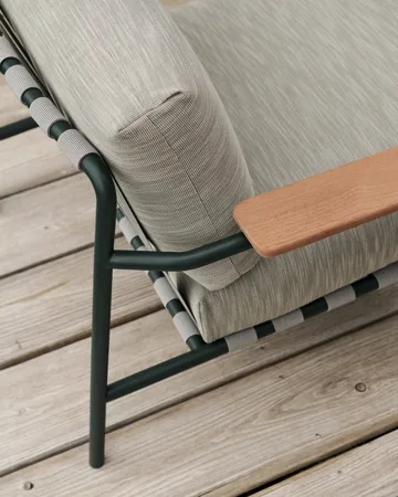 Sofá Settle 2 lugares - Ribbed Weave 2 Dark green - Muuto