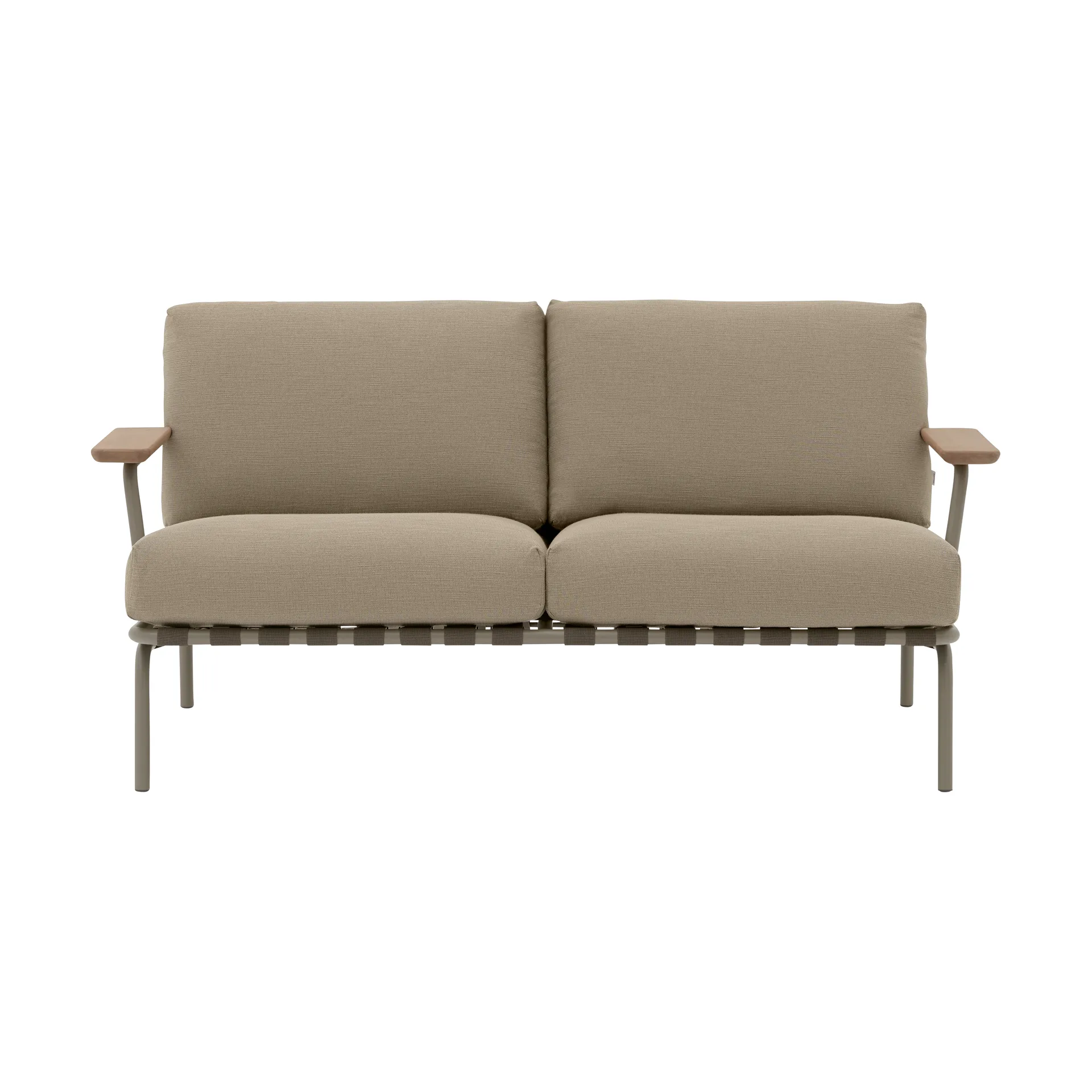 Sofá Settle 2 lugares, Ribbed Weave 5 Taupe Muuto