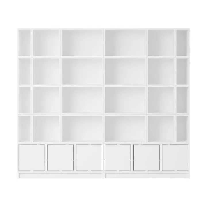 Stacked sistema de arrumação estante configuração 1 - Branco - Muuto